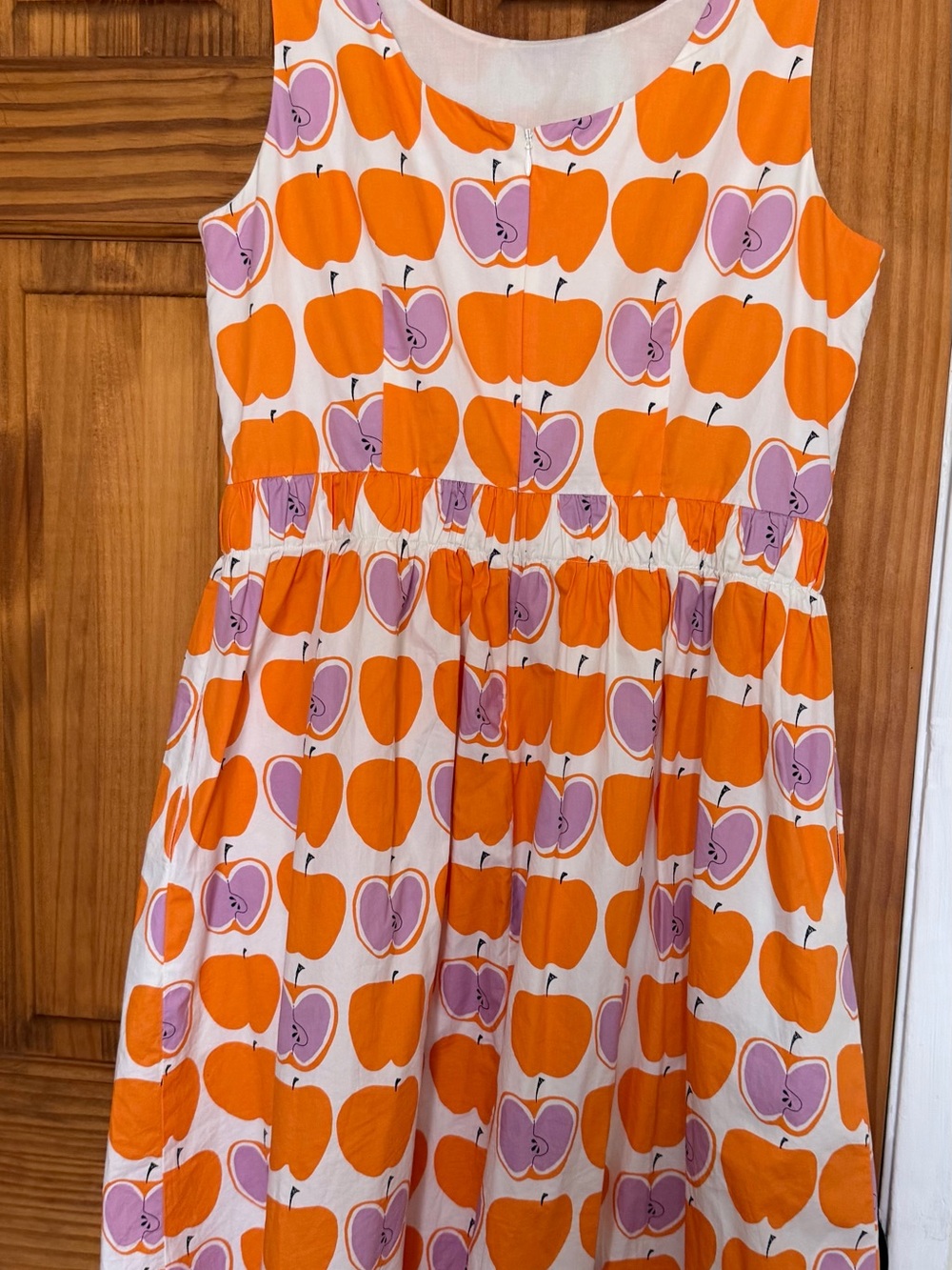 Boden Beatrice  Apple Print Cotton Dress - Picture 5 of 10